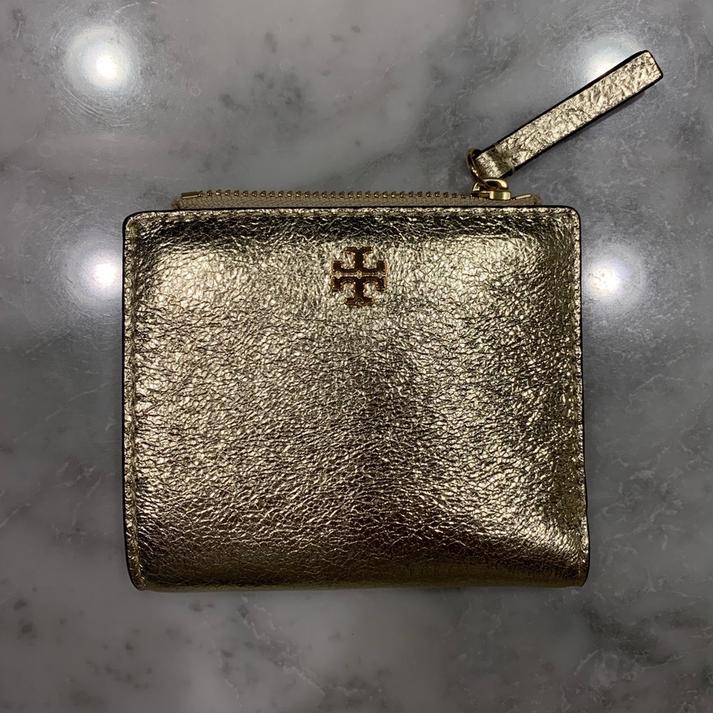 Gold Tory Burch wallet